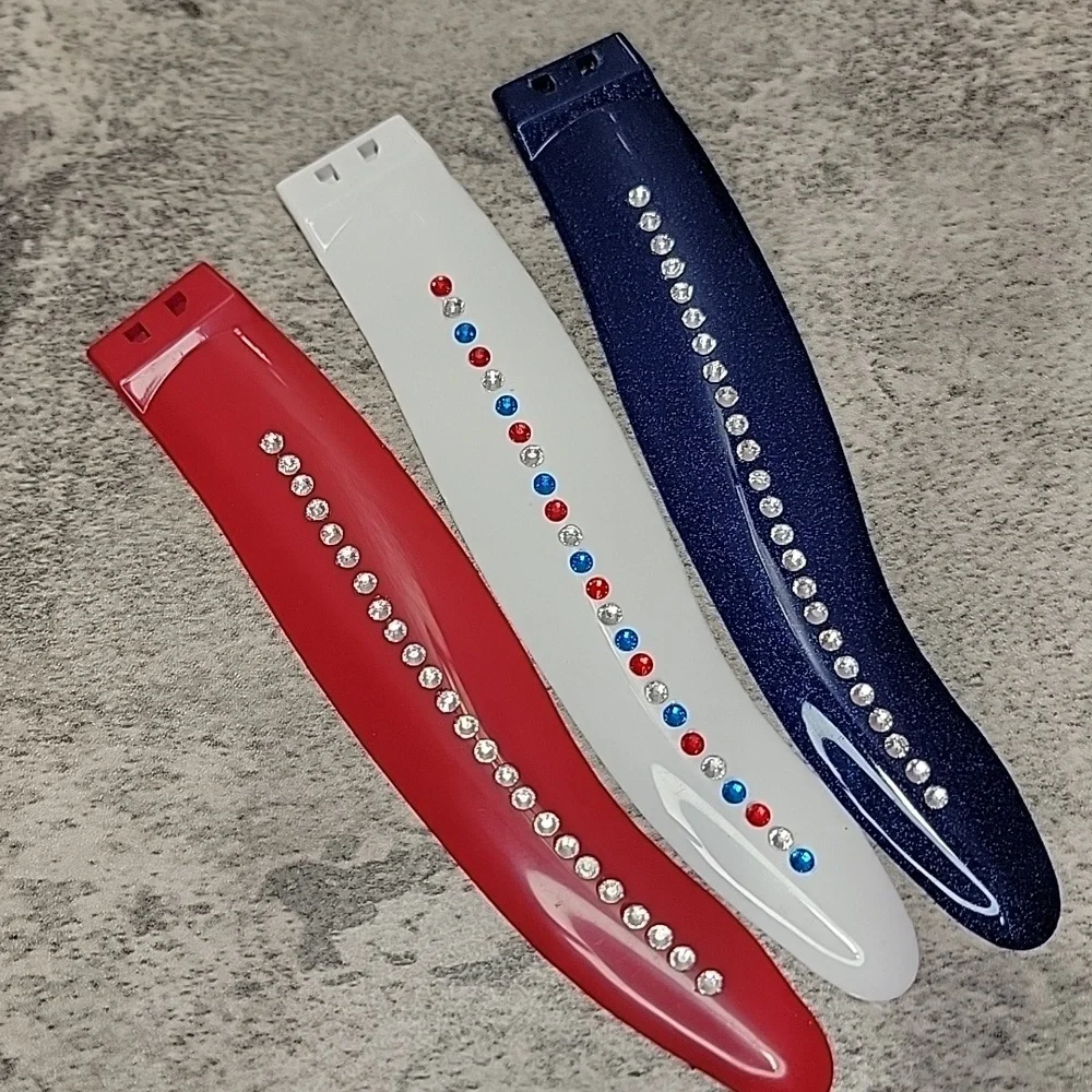 Rare Jeweled Red, White & Galaxy Blue Kit-Cat Klock LIMITED EDITION - Picture 15 of 16